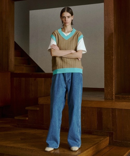 soerte(ソエルテ)の「Herringbone Summer Knit Vest/ヘリンボーンサマーニットベスト(ベスト・メンズ・ブラウン/ベージュ/グリーン・2/1/3)」の22枚目の写真