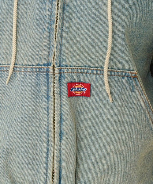 Dickies（ディッキーズ）の「Dickies/ディッキーズ レディース デニムアクティブジャケット/デニムパーカー（デニムジャケット・レディース・ダークインディゴブルー/ライトインディゴブルー・SMALL/MEDIUM）」の21枚目の写真