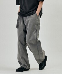 BELTED WIDE DENIM / ベルテッド ワイドデニムパンツ