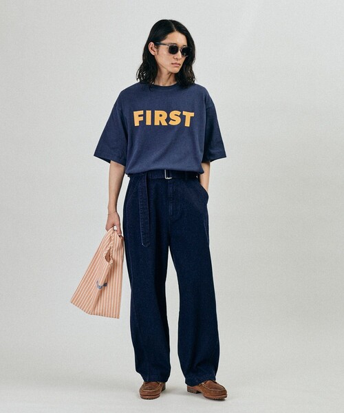 FREAK'S STORE(フリークスストア)の「BELTED WIDE DENIM / ベルテッド ワイドデニムパンツ(デニムパンツ・メンズ・ブルー/グレー/サックスブルー・LARGE/MEDIUM)」の4枚目の写真