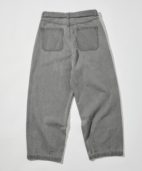 FREAK'S STORE(フリークスストア)の「BELTED WIDE DENIM / ベルテッド ワイドデニムパンツ(デニムパンツ・メンズ・ブルー/グレー/サックスブルー・LARGE/MEDIUM)」の15枚目の写真
