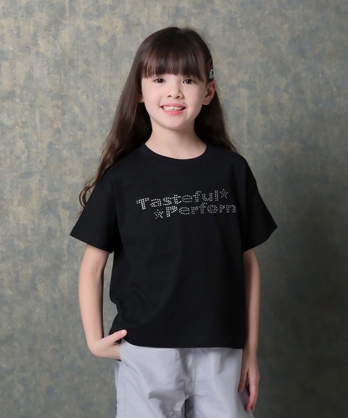 セール】ラインストーン 短丈 Tシャツ（Tシャツ/カットソー）｜ZI-ON