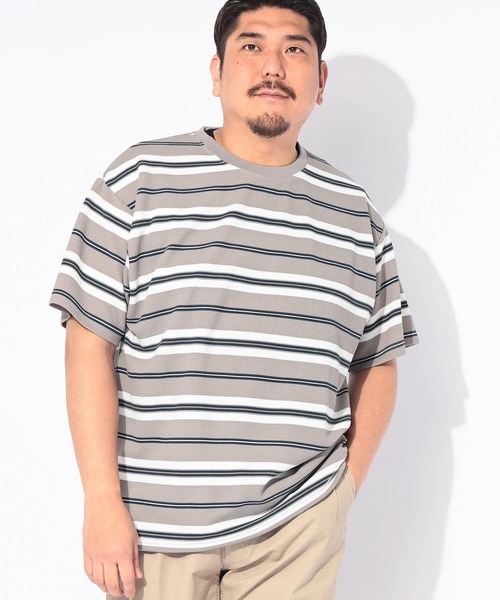 B&T CLUB(ビーティークラブ)の「Tシャツ 半袖 メンズ 大きいサイズ DRY ワッフル ボーダー ストレッチ ドローコード B&T CLUB (ビーアンドティークラブ)(Tシャツ/カットソー・メンズ・ホワイト/グレー/ブラック・X3(6L~7L)/X2(4L~5L)/X1(3L~4L))」の10枚目の写真