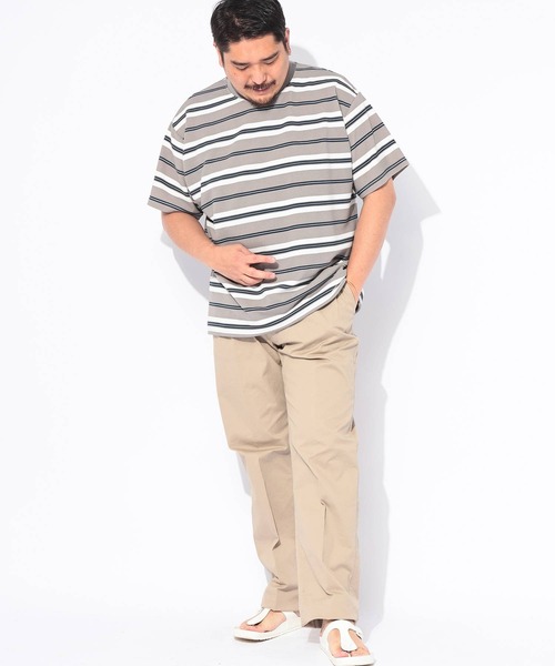 B&T CLUB(ビーティークラブ)の「Tシャツ 半袖 メンズ 大きいサイズ DRY ワッフル ボーダー ストレッチ ドローコード B&T CLUB (ビーアンドティークラブ)(Tシャツ/カットソー・メンズ・ホワイト/グレー/ブラック・X3(6L~7L)/X2(4L~5L)/X1(3L~4L))」の13枚目の写真