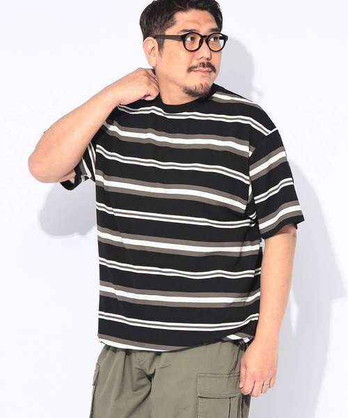 B&T CLUB(ビーティークラブ)の「Tシャツ 半袖 メンズ 大きいサイズ DRY ワッフル ボーダー ストレッチ ドローコード B&T CLUB (ビーアンドティークラブ)(Tシャツ/カットソー・メンズ・ホワイト/グレー/ブラック・X3(6L~7L)/X2(4L~5L)/X1(3L~4L))」の18枚目の写真