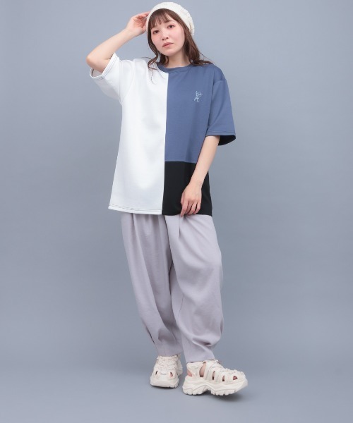 チチカカ（チチカカ）の「接触冷感ダンボール切替Ｔシャツ（Tシャツ/カットソー・メンズ・ブラック/ホワイト・FREE）」の3枚目の写真