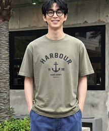 MODERMENT（モダーメント）の「ノーマルオーバーサイズハーバー半袖Tシャツ[オリーブ]（Tシャツ/カットソー）」