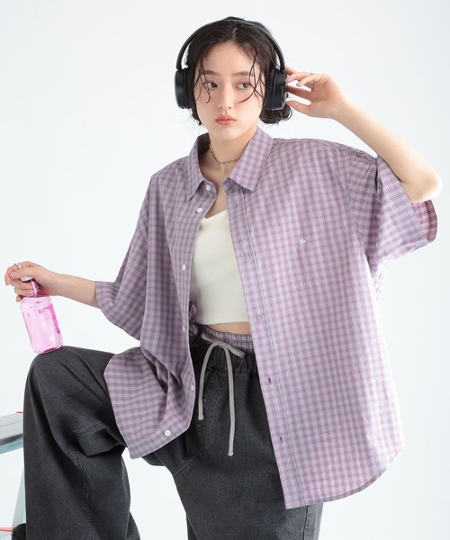 POLO BCS（ポロ ビーシーエス）の「＜POLO BCS/ポロ・ビーシーエス＞別注/ルーズチェックシャツ（シャツ/ブラウス・レディース・ブラック/ベージュ/その他23・FREE）」の3枚目の写真