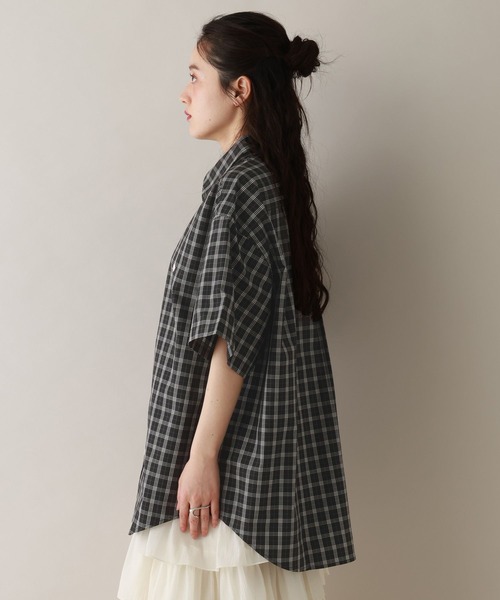 POLO BCS（ポロ ビーシーエス）の「＜POLO BCS/ポロ・ビーシーエス＞別注/ルーズチェックシャツ（シャツ/ブラウス・レディース・ブラック/ベージュ/その他23・FREE）」の6枚目の写真