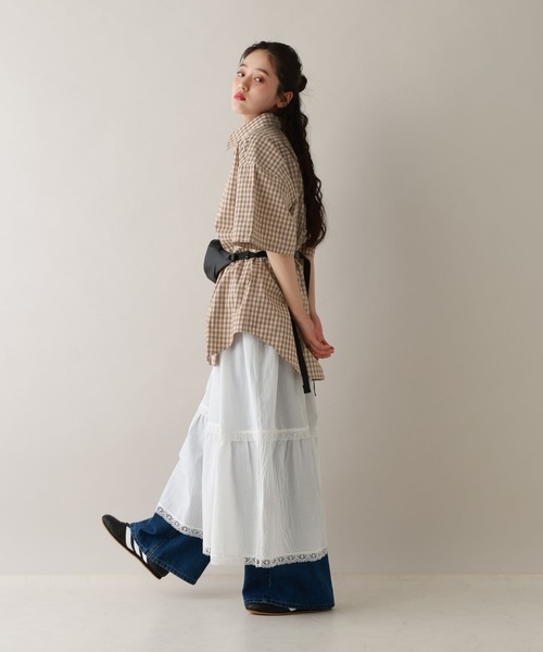 POLO BCS（ポロ ビーシーエス）の「＜POLO BCS/ポロ・ビーシーエス＞別注/ルーズチェックシャツ（シャツ/ブラウス・レディース・ブラック/ベージュ/その他23・FREE）」の20枚目の写真