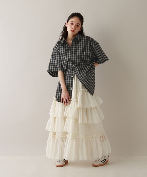 POLO BCS（ポロ ビーシーエス）の「＜POLO BCS/ポロ・ビーシーエス＞別注/ルーズチェックシャツ（シャツ/ブラウス・レディース・ブラック/ベージュ/その他23・FREE）」の15枚目の写真