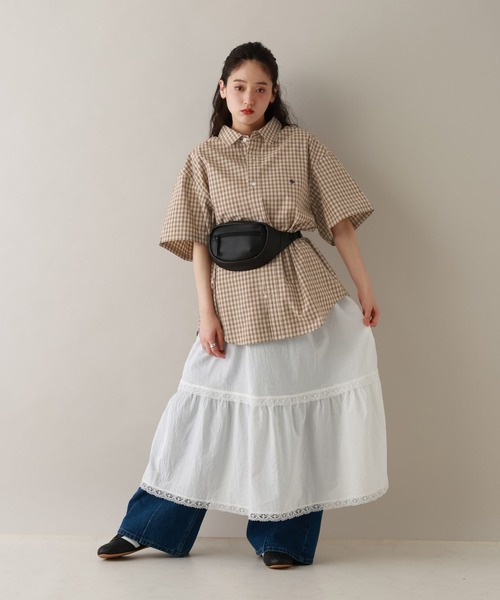 POLO BCS（ポロ ビーシーエス）の「＜POLO BCS/ポロ・ビーシーエス＞別注/ルーズチェックシャツ（シャツ/ブラウス・レディース・ブラック/ベージュ/その他23・FREE）」の19枚目の写真