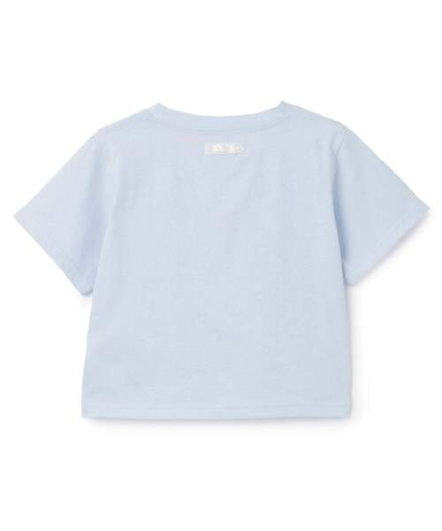 Mi-je(ミジェ)の「パールラインロゴ半袖Tシャツ(Tシャツ/カットソー・レディース・ブラック/ライトブルー・F)」の10枚目の写真