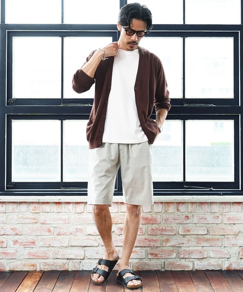 jiggys shop(ジギーズショップ)の「速乾 麻タッチ リネンライク ハーフパンツ(その他パンツ・メンズ・チャコールグレー/ネイビー/グレー/オフホワイト/カーキ・LARGE/X-LARGE/MEDIUM)」の11枚目の写真