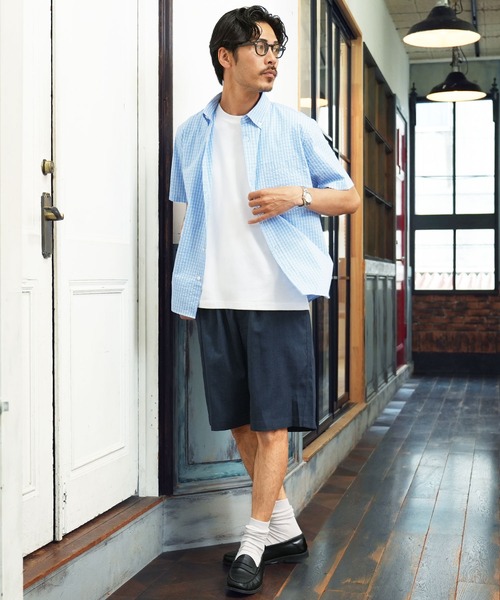 jiggys shop(ジギーズショップ)の「速乾 麻タッチ リネンライク ハーフパンツ(その他パンツ・メンズ・チャコールグレー/ネイビー/グレー/オフホワイト/カーキ・LARGE/X-LARGE/MEDIUM)」の19枚目の写真
