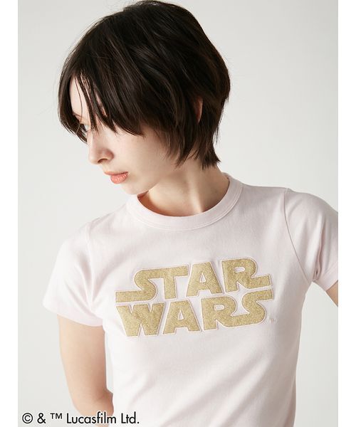 FURFUR(ファーファー)の「【STAR WARS(TM)】アップリケロゴTシャツ(Tシャツ/カットソー・レディース・ネイビー/ホワイト/ライトピンク/サックスブルー・F)」の19枚目の写真