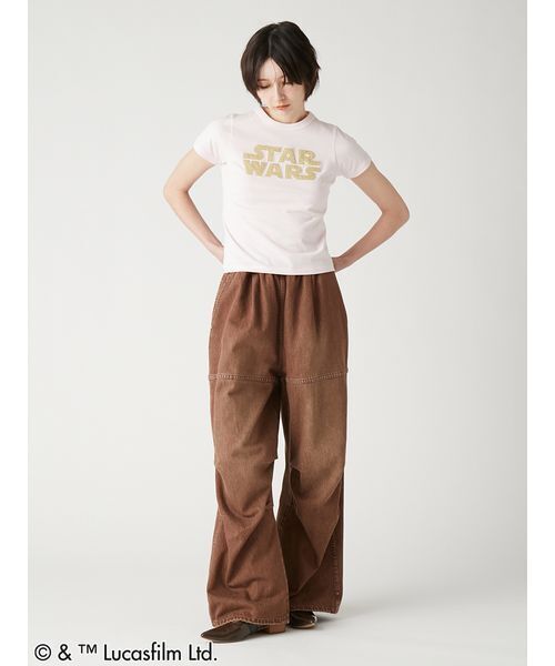 FURFUR(ファーファー)の「【STAR WARS(TM)】アップリケロゴTシャツ(Tシャツ/カットソー・レディース・ネイビー/ホワイト/ライトピンク/サックスブルー・F)」の20枚目の写真