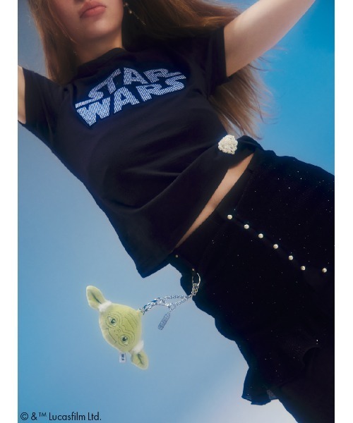 FURFUR(ファーファー)の「【STAR WARS(TM)】アップリケロゴTシャツ(Tシャツ/カットソー・レディース・ネイビー/ホワイト/ライトピンク/サックスブルー・F)」の12枚目の写真