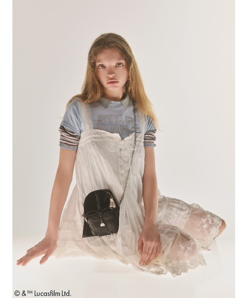 FURFUR(ファーファー)の「【STAR WARS(TM)】アップリケロゴTシャツ(Tシャツ/カットソー・レディース・ネイビー/ホワイト/ライトピンク/サックスブルー・F)」の13枚目の写真
