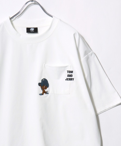 Tom&Jerry(トムアンドジェリー)の「2026SS Tom and Jerry/トムとジェリー オーバーサイズ ワンポイント刺繍 バックプリント ポケット付半袖Tシャツ レディース メンズ(Tシャツ/カットソー・レディース・ホワイト系その他/ホワイト系その他2/ブラック系その他/ホワイト/ホワイト系その他5/ブラック系その他2/ブラック/ブラック系その他5/ホワイト系その他4/ブラック系その他3/ブラック系その他4/ホワイト系その他3・LL/L/M)」の3枚目の写真