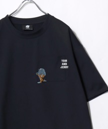 TOM&JERRY（トムアンドジェリー）の「2026SS Tom and Jerry/トムとジェリー オーバーサイズ ワンポイント刺繍 バックプリント ポケット付半袖Tシャツ レディース メンズ（Tシャツ/カットソー）」