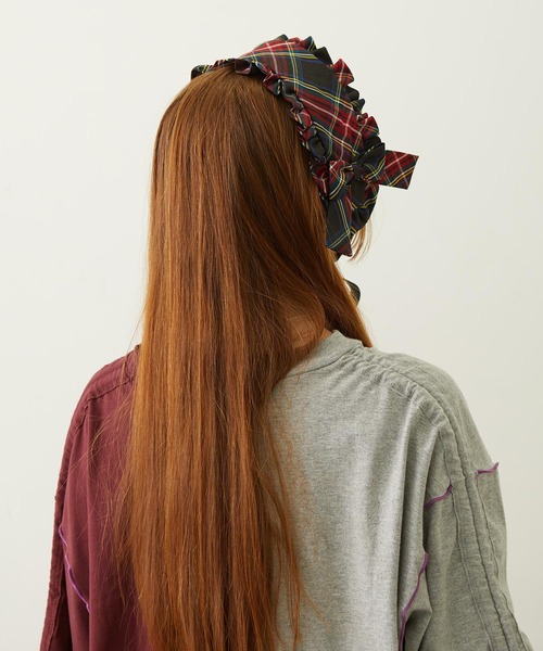 MILKFED.（ミルクフェド）の「FRILLED TARTAN EARMUFFS（イヤーマフ・レディース・レッド/ブラック/イエロー・ONE SIZE）」の14枚目の写真