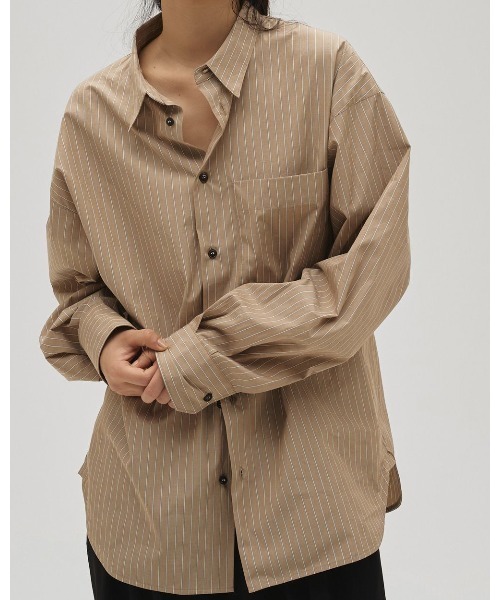 TODAYFUL（トゥデイフル）の「Stripe Pocket Shirts 12610424（シャツ/ブラウス・レディース・ブラウン/ピンク/ライトグリーン/ライトブルー・FREE）」の2枚目の写真