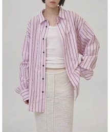 FIGURE（フィギュア）の「Stripe Pocket Shirts 12610424（シャツ/ブラウス）」