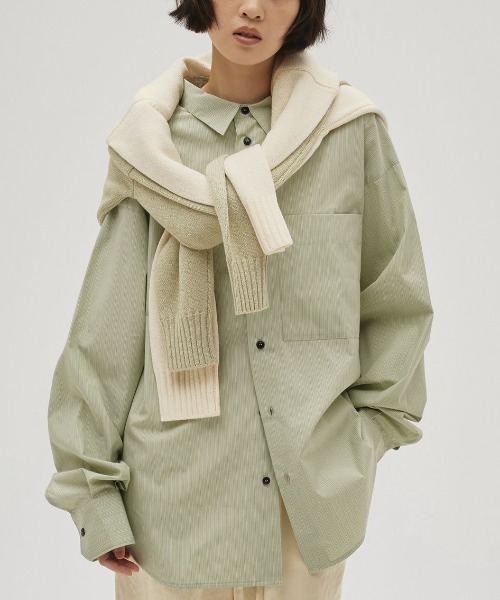 TODAYFUL（トゥデイフル）の「Stripe Pocket Shirts 12610424（シャツ/ブラウス・レディース・ブラウン/ピンク/ライトグリーン/ライトブルー・FREE）」の3枚目の写真