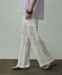 Panel Crochet Lace Pants / パネルクロシェレースパンツ