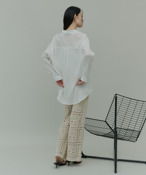Plumel（プルメル）の「Panel Crochet Lace Pants / パネルクロシェレースパンツ（その他パンツ・レディース・ベージュ/ホワイト・MEDIUM）」の12枚目の写真
