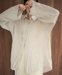 front tuck line linen shirt /フロントタックラインリネンシャツ