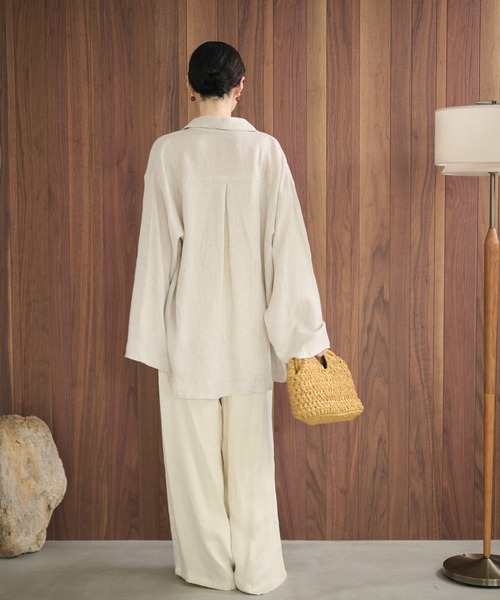 LAULEN(ローレン)の「front tuck line linen shirt /フロントタックラインリネンシャツ(シャツ/ブラウス・レディース・ベージュ/アイボリー・FREE)」の12枚目の写真
