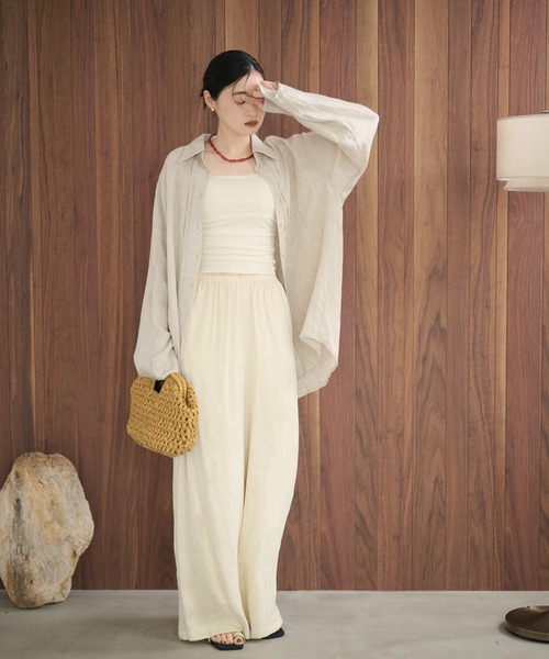 LAULEN(ローレン)の「front tuck line linen shirt /フロントタックラインリネンシャツ(シャツ/ブラウス・レディース・ベージュ/アイボリー・FREE)」の14枚目の写真