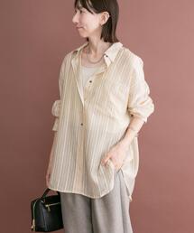 ITEMS URBANRESEARCH | シアープリントストライプシャツ(シャツ/ブラウス)