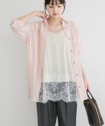 ITEMS URBANRESEARCH | シアープリントストライプシャツ(シャツ/ブラウス)