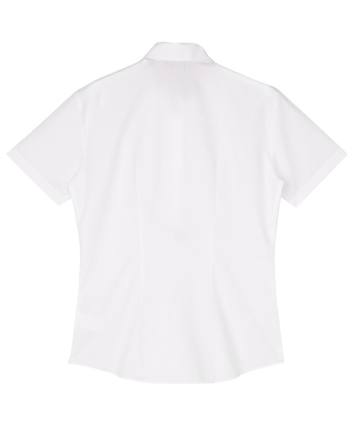 TOKYO SHIRTS（トウキョウシャツ）の「【吸水速乾】 形態安定ノンアイロン ワイド 半袖ビジネスワイシャツ（ビジネスシャツ・レディース・ホワイト・XL/S/M/LL/L）」の2枚目の写真