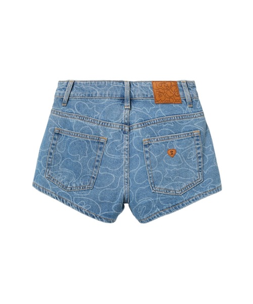 A BATHING APE（アベイシングエイプ）の「CAMO WASHED  DENIM SHORTS（デニムパンツ・レディース・インディゴブルー/ライトインディゴブルー・MEDIUM/X-SMALL/SMALL）」の4枚目の写真