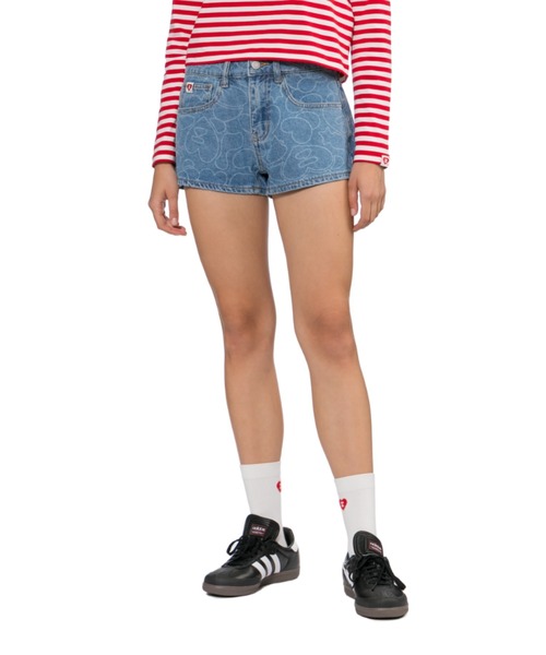 A BATHING APE（アベイシングエイプ）の「CAMO WASHED  DENIM SHORTS（デニムパンツ・レディース・インディゴブルー/ライトインディゴブルー・MEDIUM/X-SMALL/SMALL）」の6枚目の写真