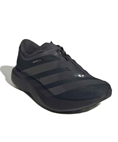 adidas（アディダス）の「adidas adizero Evo SL ZIP-UP W / アディダス アディゼロ EVO SL ジップアップ W（スニーカー・レディース・ブラック・23.0cm/23.5cm/24.0cm/24.5cm/25.0cm）」の4枚目の写真