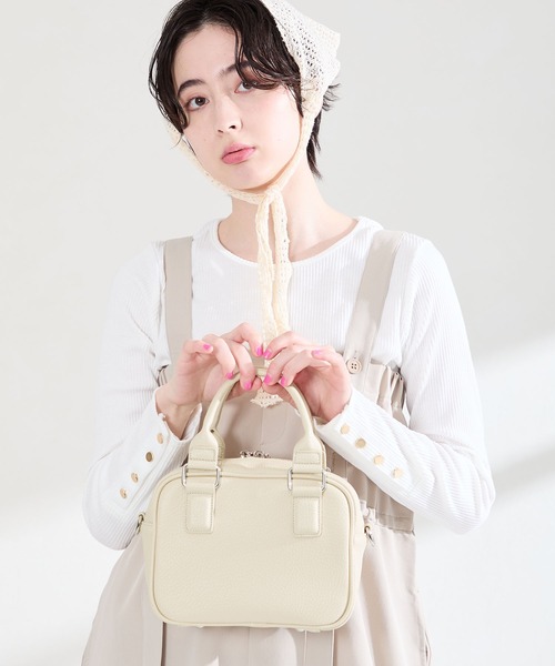 ORiental TRaffic(オリエンタルトラフィック)の「ショルダー 付き ミニ ボストン バッグ /BA-275(ショルダーバッグ・レディース・アイボリー/ブラウン/ブラック・フリ-)」の17枚目の写真