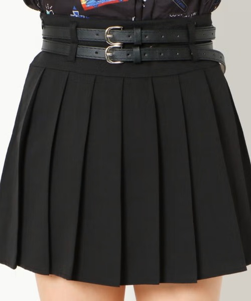 GORGE（ゴージ）の「ダブルベルトプリーツスカパン（その他パンツ・レディース・アイボリー/ブラック・F）」の4枚目の写真