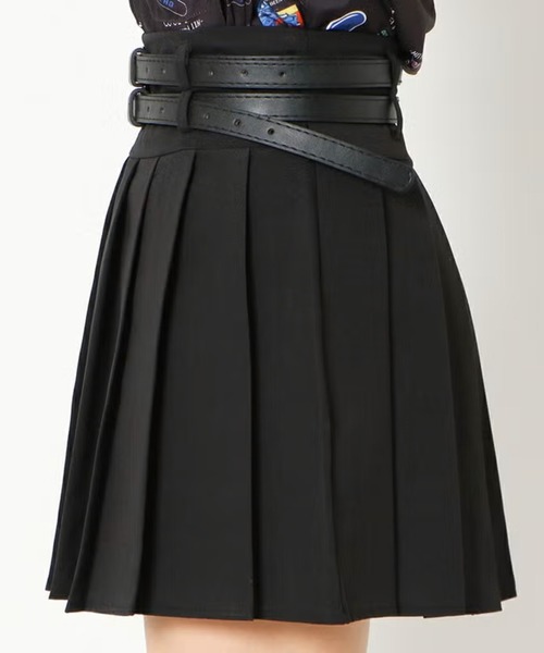 GORGE（ゴージ）の「ダブルベルトプリーツスカパン（その他パンツ・レディース・アイボリー/ブラック・F）」の5枚目の写真