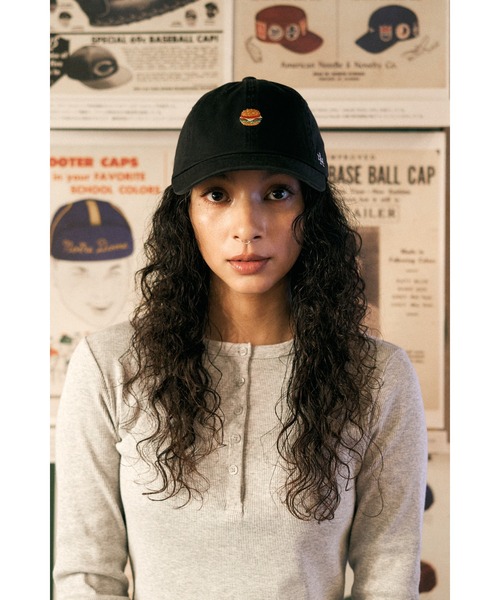 AMERICAN NEEDLE(アメリカンニードル)の「Ballpark Micro Logo - Cheeseburger(キャップ・メンズ・ブラック・ONE SIZE)」の7枚目の写真