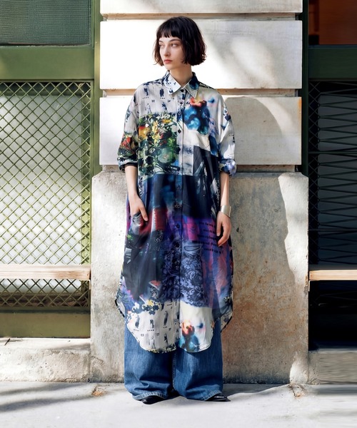 antiqua（アンティカ）の「ロング 羽織り シャツワンピース（シャツワンピース・レディース・その他・P/R）」の14枚目の写真