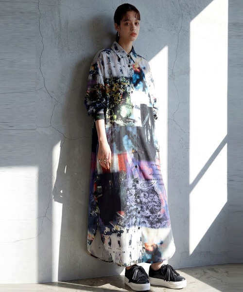 antiqua（アンティカ）の「ロング 羽織り シャツワンピース（シャツワンピース・レディース・その他・P/R）」の7枚目の写真