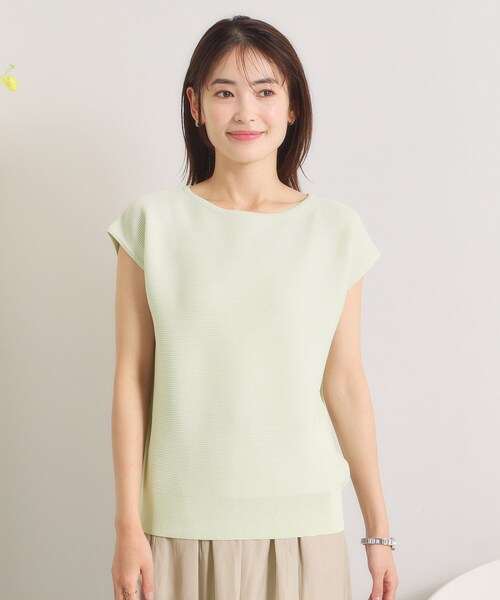 ITS'DEMO（イッツデモ）の「ラメガーターフレンチニット（ニット/セーター・レディース・ピンク/サックスブルー/ライトグリーン/オフホワイト・00）」の7枚目の写真
