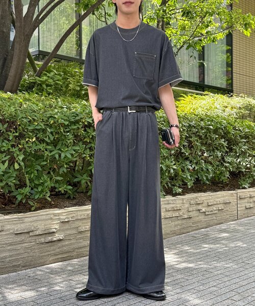 CPCM（シーピーシーエム）の「【セットアップ可】冷感カットデニムパンツ（その他パンツ・メンズ・ブルー/ネイビー/ブラック・MEDIUM/SMALL/LARGE）」の4枚目の写真