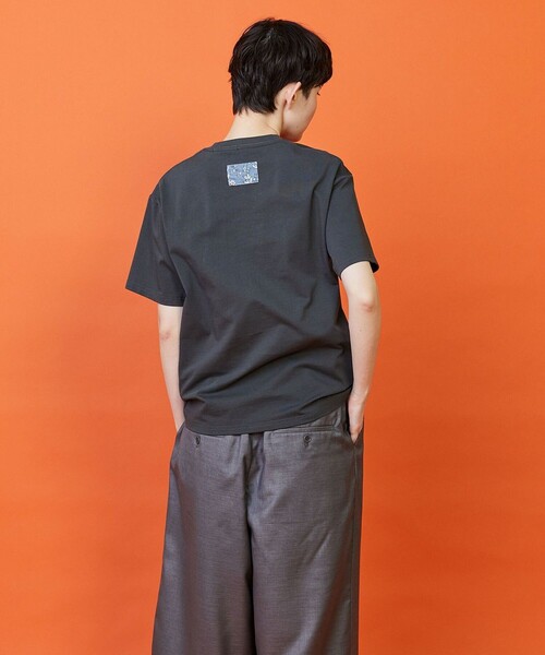 FRAPBOIS（フラボア）の「ガーデンフローＴシャツ（Tシャツ/カットソー・レディース・チャコールグレー/クリーム・1/2）」の9枚目の写真