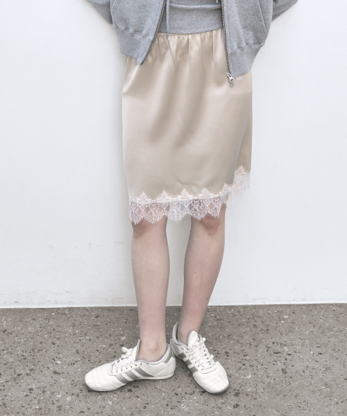 SO IR(ソイール)の「LACE MIDI SKIRT - BEIGE(スカート・レディース・その他・FREE)」の1枚目の写真